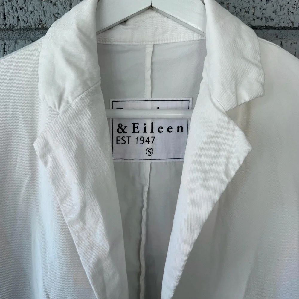 Frank and Eileen Dublin Tailored Blazer Chalk Cream Performance Twill Small